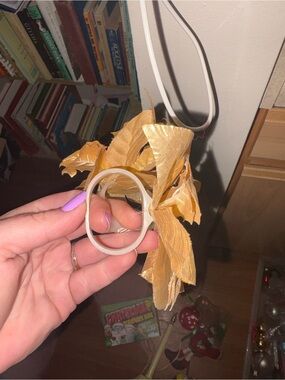 Ina Metallic Gold Poinsettia Floral Stem